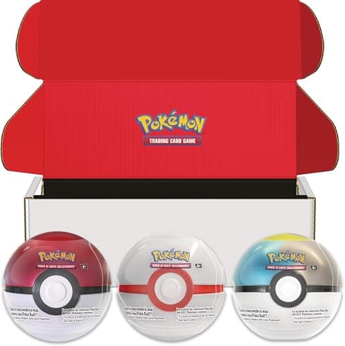 GCC Pokémon: set di scatole da collezione Poké Ball - Poké Ball, Premier Ball e Luna Ball (nove buste di espansione e sette fogli di adesivi). Può contenere bustine dell'espansione Spada e Scudo.