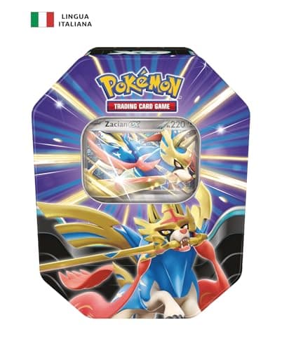 GCC Pokémon: scatola da collezione Leggende Sovrane - Zacian-ex (una carta olografica e quattro buste di espansione)