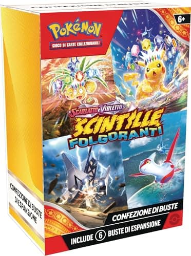 GCC Pokémon: confezione di buste dell’espansione Scarlatto e Violetto - Scintille Folgoranti (sei buste di espansione) ESCLUSIVA AMAZON