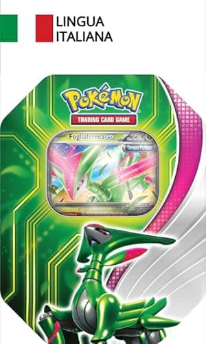 Scatola da collezione Scontro Paradossale del GCC Pokémon - Fogliaferrea-ex (una carta promozionale olografica e quattro buste di espansione del GCC Pokémon), edizione in italiano