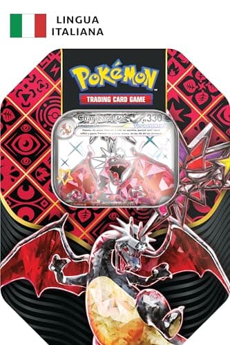 Scatola da collezione (Charizard-ex cromatico) dell’espansione Scarlatto e Violetto - Destino di Paldea del GCC Pokémon (1 carta promozionale olografica e 4 buste di espansione), edizione in italiano