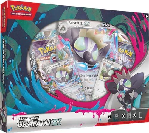 Pokémon- Collezione Grafaiai-Ex del GCC (Due Carte promozionali, Carta olografica Gigante e Quattro Buste di espansione), Edizione in Italiano, Colore, 290-60483